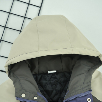 Μπλούζα με μπουφάν εξωτερικού χώρου για αγόρια, μεσαίου και μεγάλου μεγέθους, φθινοπωρινό και χειμερινό μπουφάν από χοντρό βαμβάκι, παιδική αδιάβροχη, αντιανεμική μπλούζα, μοντέρνα ρούχα