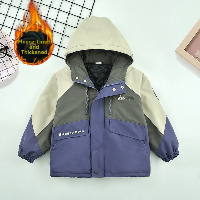 Dječja vanjska jakna za srednje i velike djece, jesenska i zimska zadebljana pamučna jakna, dječja vodootporna, vjetrootporna, moderna odjeća