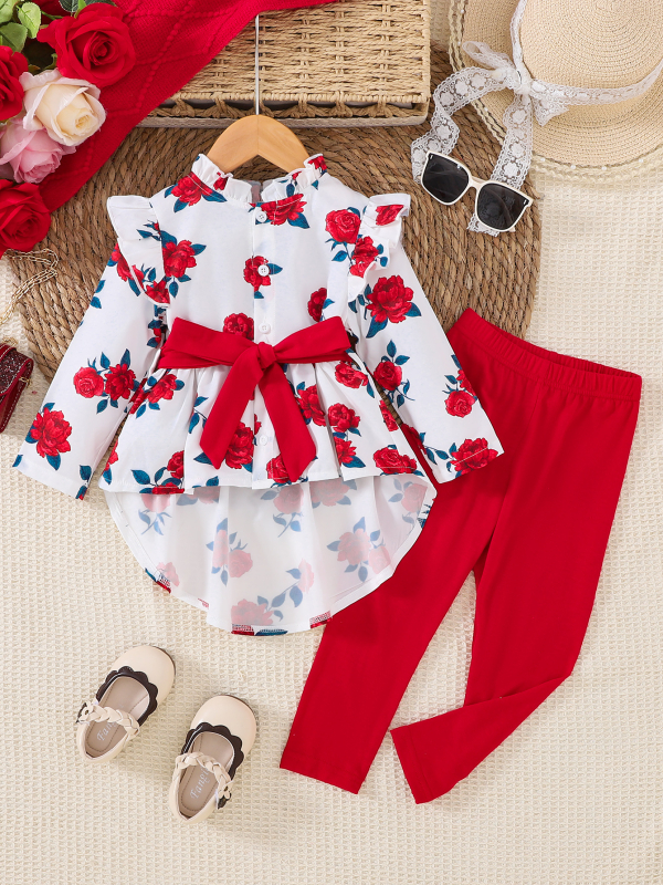 2024-es őszi-téli Amazon Explosions rózsaszín masnis, fodros, ujjatlan, szabálytalan, szűk nadrághuzat