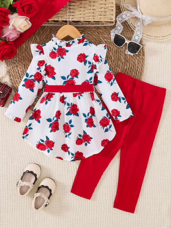 2024-es őszi-téli Amazon Explosions rózsaszín masnis, fodros, ujjatlan, szabálytalan, szűk nadrághuzat