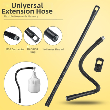 Držiak na mobilný telefón, tablet, mikrofón, husí krk, kovová hadica, univerzálny otočný M10, vonkajšie zuby, závesný krúžok na lampu