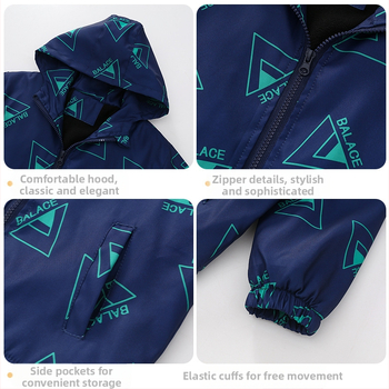 Μπουφάν με επένδυση φλις για αγόρια, αντιανεμικό παλτό για μεγαλύτερα παιδιά, άνοιξη, φθινόπωρο, χειμερινά σπορ. Νέο στυλ για παιδιά ηλικίας 3-16 ετών, με προσθήκη φλις.