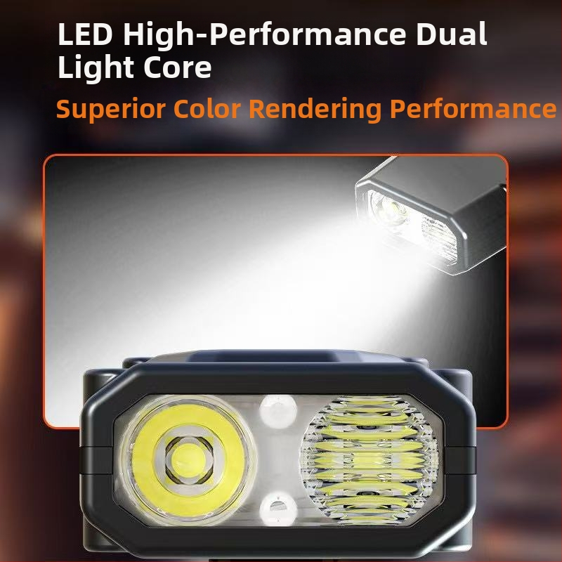 Ново тактическо фенерче с щипка за кръста, три източника на светлина, къмпинг светлина, самозащита, мини ултратънко преносимо фенерче за открито