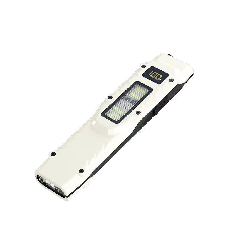 Naujas taktinis žibintuvėlis su juosmens segtuku, trijų šviesos šaltinių kempingo žibintuvėlis, savigynos mini itin plonas nešiojamas lauko žibintuvėlis