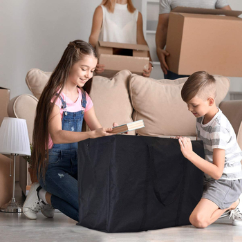 Μεγάλη τσάντα μετακόμισης με φερμουάρ και λαβή, τσάντα αποθήκευσης ρούχων που εξοικονομεί χώρο, μεγάλη τσάντα μεταφοράς