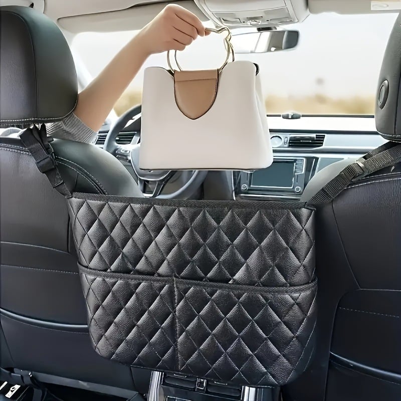 2025 Nou Dropshipping transfrontalier, geantă de depozitare compactă și luxoasă pentru cotiera auto din piele, cu Dropshipping transfrontalier