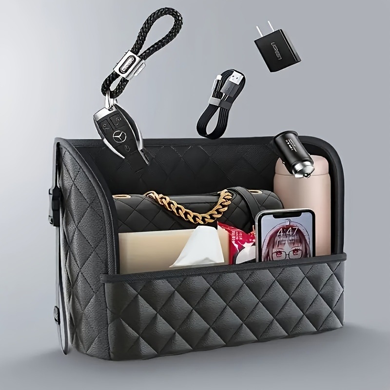 2025 m. naujas kompaktiškas ir prabangus odinis automobilio porankių laikymo krepšys su tarpvalstybiniu tiesioginiu pristatymu