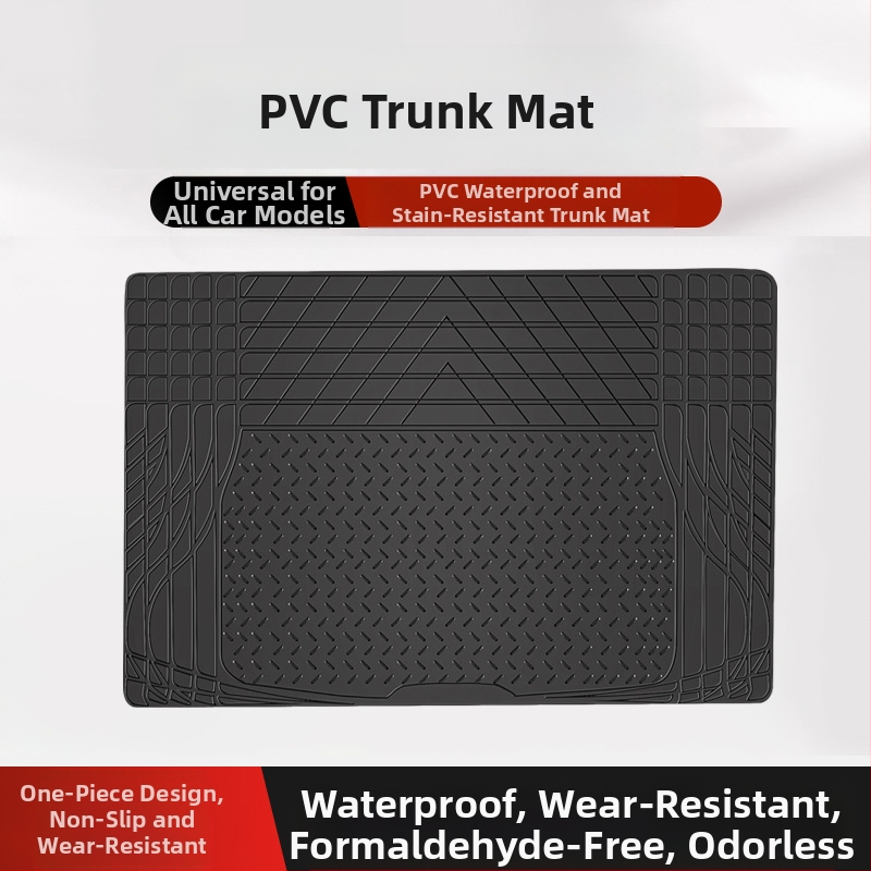Стелка за багажник на автомобил, напълно затворена, може да се реже, PVC универсална постелка, водоустойчива, лесна за почистване постелка за багажник