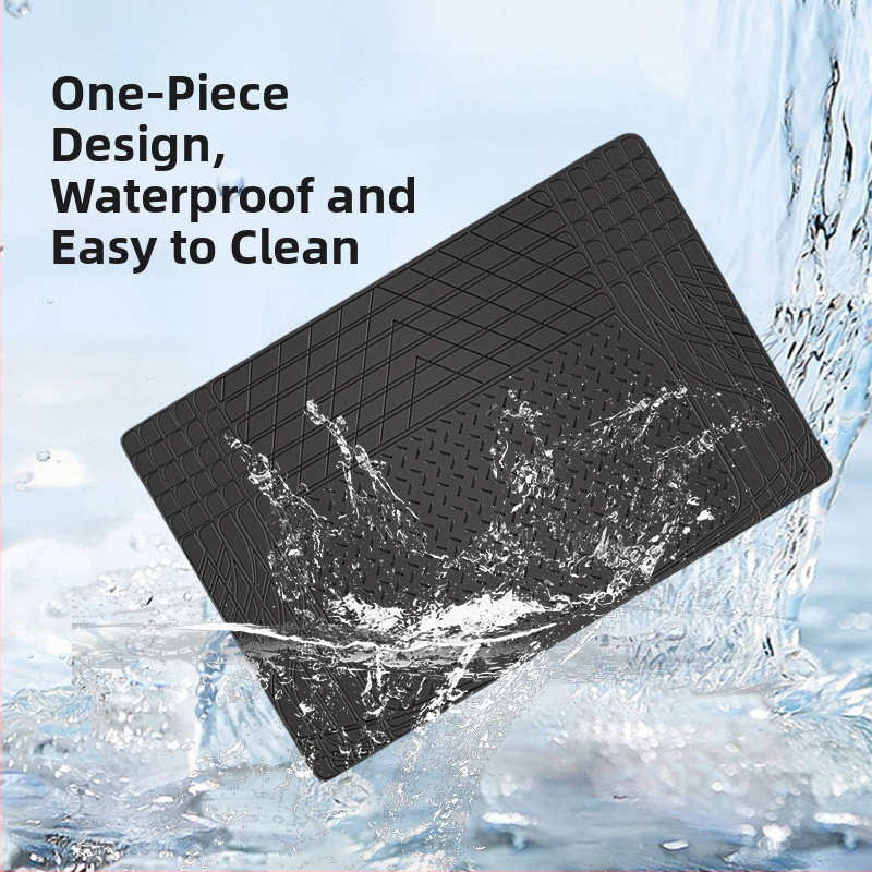 Стелка за багажник на автомобил, напълно затворена, може да се реже, PVC универсална постелка, водоустойчива, лесна за почистване постелка за багажник