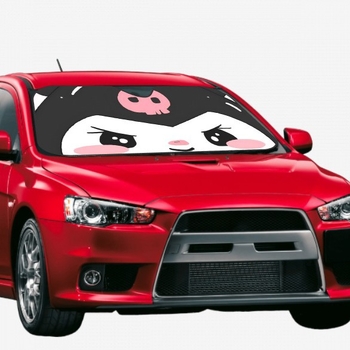 Tiesioginio gamyklinio pardavimo automobilio stogelis nuo saulės „Anime“ priekinė apsauga nuo saulės, apsauga nuo lietaus, apsauga nuo UV spindulių, palaikymo dizaino pavyzdys, „Sanrio“