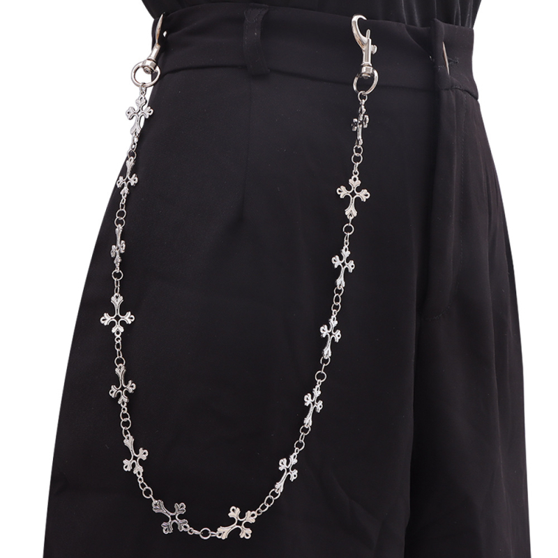 Euroopa ja Ameerika metallketi teksad, pükste ketiga meeste hiphop-niši tipptasemel piiriülesed meeste risti vöökohaga ketiga aksessuaarid