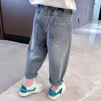 Παιδικά παντελόνια Crossborder Άνοιξη και Φθινόπωρο 2023 Νέα τζιν για κορίτσια σε στιλ Western, με φαρδιά σκισίματα για το 2024