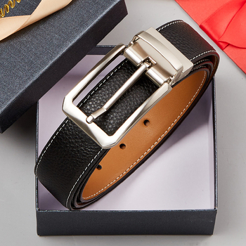 Ζώνη με αγκράφα με καρφίτσα, στρώση κεφαλής από δέρμα αγελάδας, νέα ανδρική casual επιχείρηση, δερμάτινη ζώνη Joker, διασυνοριακό εξωτερικό εμπόριο, ζώνη εργοστασίου