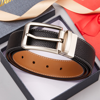 Ζώνη με αγκράφα με καρφίτσα, στρώση κεφαλής από δέρμα αγελάδας, νέα ανδρική casual επιχείρηση, δερμάτινη ζώνη Joker, διασυνοριακό εξωτερικό εμπόριο, ζώνη εργοστασίου