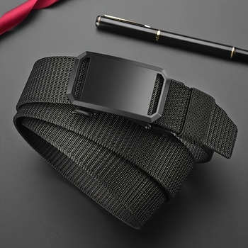 Νέες Ευρωπαϊκές και Αμερικανικές Ρυθμιζόμενες Ανδρικές Ζώνες από Καμβά με Αυτόματες Αγκράφες για το 2025, Διασυνοριακό Dropshipping