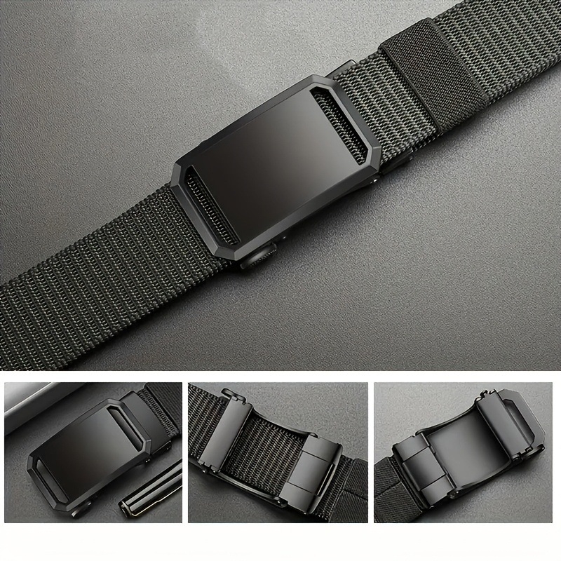 2025 Nové cezhraničné európske a americké nastaviteľné pánske plátenné opasky s automatickými prackami - cezhraničný dropshipping