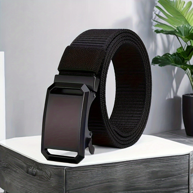 2025 Nové cezhraničné európske a americké nastaviteľné pánske plátenné opasky s automatickými prackami - cezhraničný dropshipping