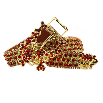 Arany hiphop európai és amerikai nagy koponya öv személyre szabott divatos nagykereskedelmi férfi divatos férfi farmer all-match kiváló minőségű öv