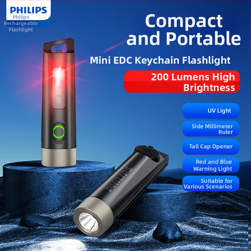 Philips Strong Light Flashlight Multi-Mode Mini Flashlight Nabíjateľná kompaktná prenosná domáca vonkajšia prenosná