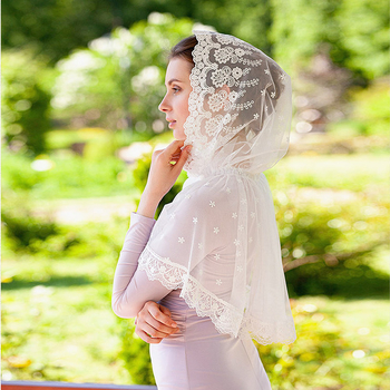 Amazon AliExpress трансграничен нов булчински дантелен шал Църковна молитва мрежеста декоративна кърпа за глава