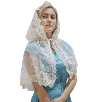 Amazon AliExpress трансграничен нов булчински дантелен шал Църковна молитва мрежеста декоративна кърпа за глава