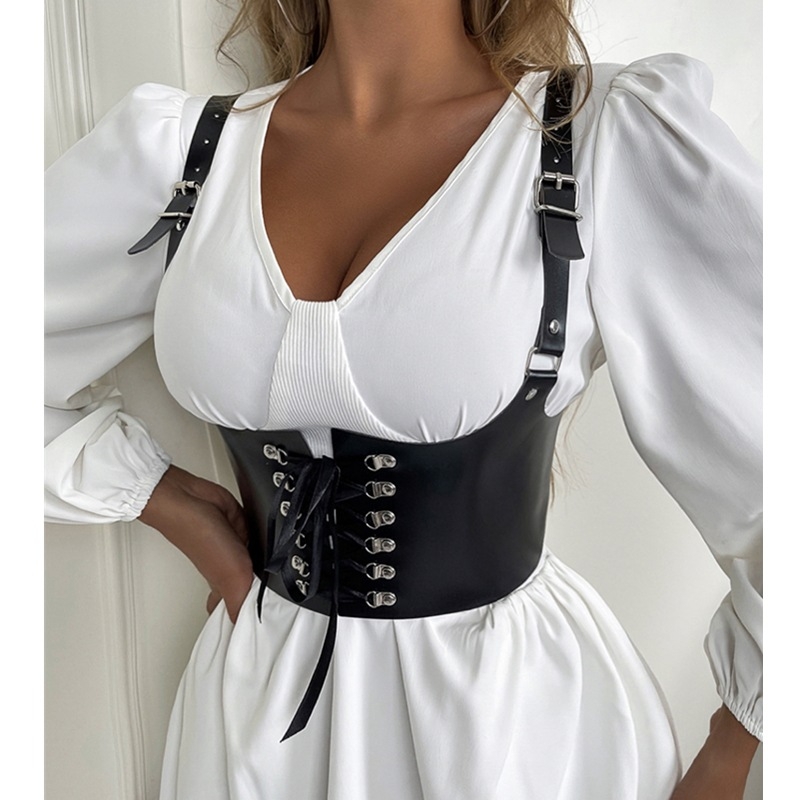 Tarpvalstybinė „Amazon eBayPU“ odinė juosta su europietišku ir amerikietišku juosmeniu, plona liemenė moterims.