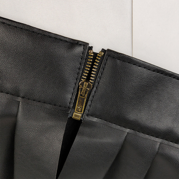 Vööga seelik eristuva PU-ga Naiste kunstnahast vöö, elastne elastne seelik Dekoratiivne lai vöökoht, Euroopa ja Ameerika piiriülene