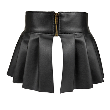 Vööga seelik eristuva PU-ga Naiste kunstnahast vöö, elastne elastne seelik Dekoratiivne lai vöökoht, Euroopa ja Ameerika piiriülene