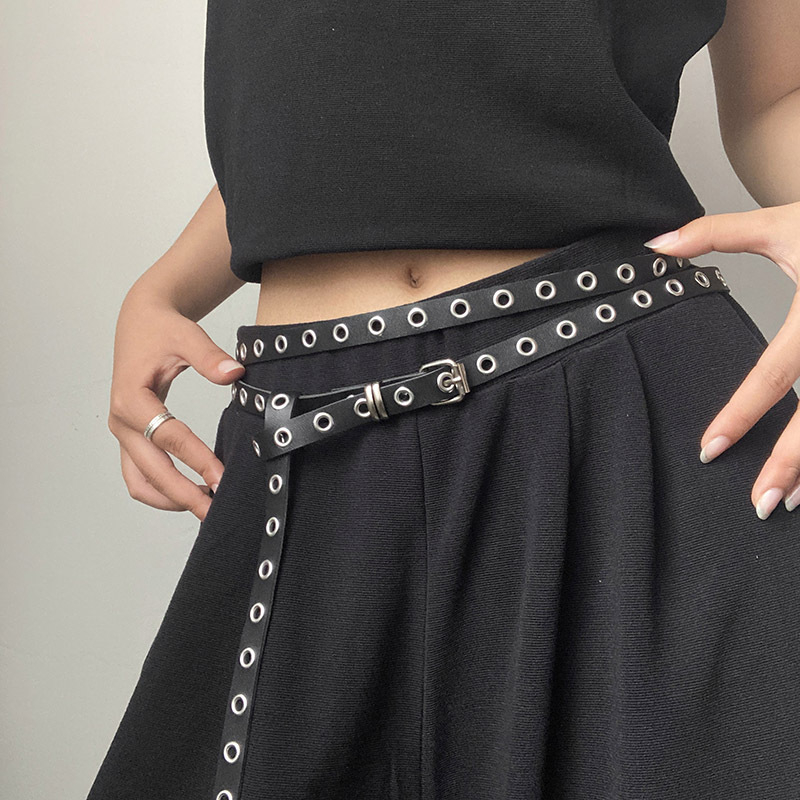 Curea decorativă pentru femei pentru fuste 2025 Stil nou de nișă, curea versatilă pentru pantaloni, accesorii pentru talie, curea neagră populară