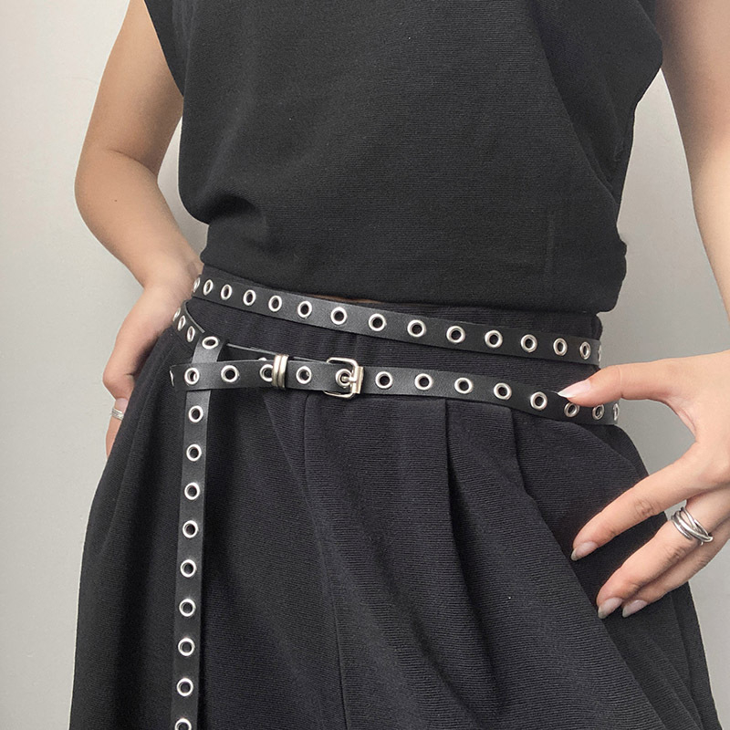 Curea decorativă pentru femei pentru fuste 2025 Stil nou de nișă, curea versatilă pentru pantaloni, accesorii pentru talie, curea neagră populară