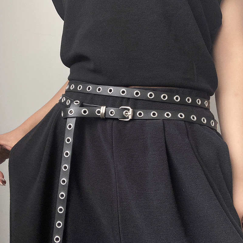 Curea decorativă pentru femei pentru fuste 2025 Stil nou de nișă, curea versatilă pentru pantaloni, accesorii pentru talie, curea neagră populară