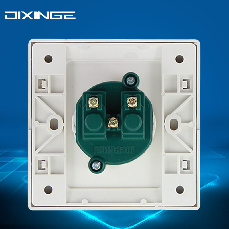 86 tipo vokiškas lizdas, trijų polių paslėptas, europietiško standarto maitinimo lizdas, vokiško standarto, vokiško standarto, 16A, europietiško standarto sieninis lizdas