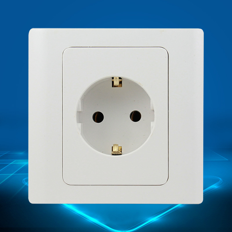 86 tipo vokiškas lizdas, trijų polių paslėptas, europietiško standarto maitinimo lizdas, vokiško standarto, vokiško standarto, 16A, europietiško standarto sieninis lizdas