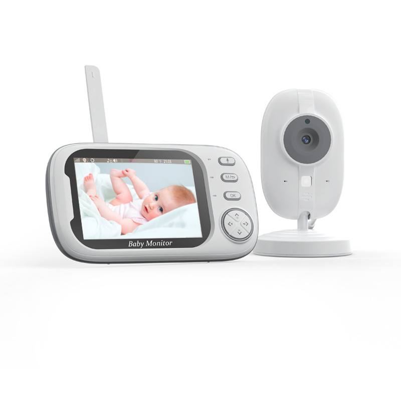Pārrobežu 3,5 collu displejs bērnu monitoram, bērnu monitors, raudāšanas noteikšana, divvirzienu domofona nakts redzamība