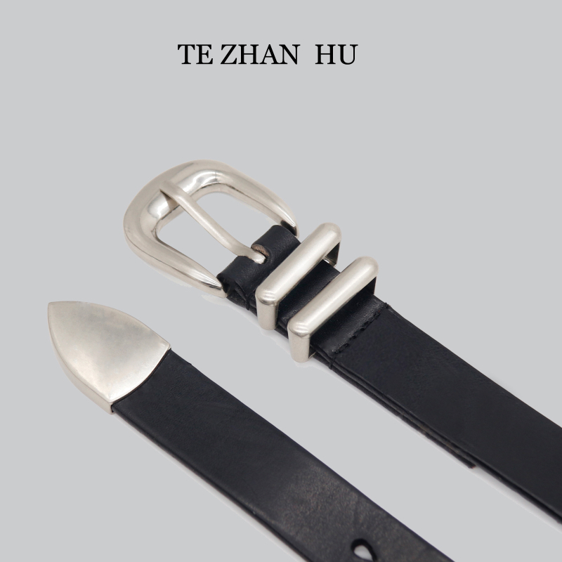 Vyriškas pirmojo sluoksnio diržas iš grynos karvės odos, aukštos kokybės, natūralios odos diržas, paprasta sidabrinė sagtis, madingas, stilingas, unisex kelnių diržas