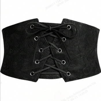 Tarpvalstybinė europietiška ir amerikietiška retro stiliaus aukščiausios klasės nėriniais siuvinėta juosmens apdangalinė, tinkanti prie visų stilių suknelės, elegantiška madinga puošmena.