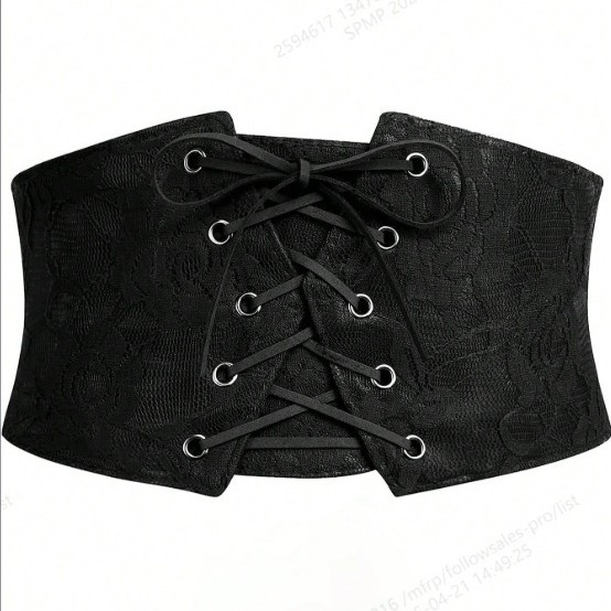 Tarpvalstybinė europietiška ir amerikietiška retro stiliaus aukščiausios klasės nėriniais siuvinėta juosmens apdangalinė, tinkanti prie visų stilių suknelės, elegantiška madinga puošmena.