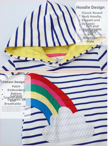 Euroopa ja Ameerika stiilis kapuutsiga lasteriided, uued tüdrukute kampsunid mütsiga, piiriülesed tootjad, hulgimüügi tüdrukute kampsunid pikkade varrukatega