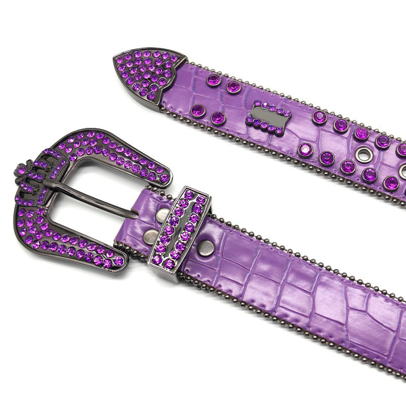 Ευρωπαϊκή και αμερικανική ζώνη με στρας, γυναικεία ζώνη με διαμάντια, υψηλής ποιότητας, δερμάτινη ζώνη, ανδρική πανκ ζώνη, μοντέρνα τζιν, αξεσουάρ με στέμμα