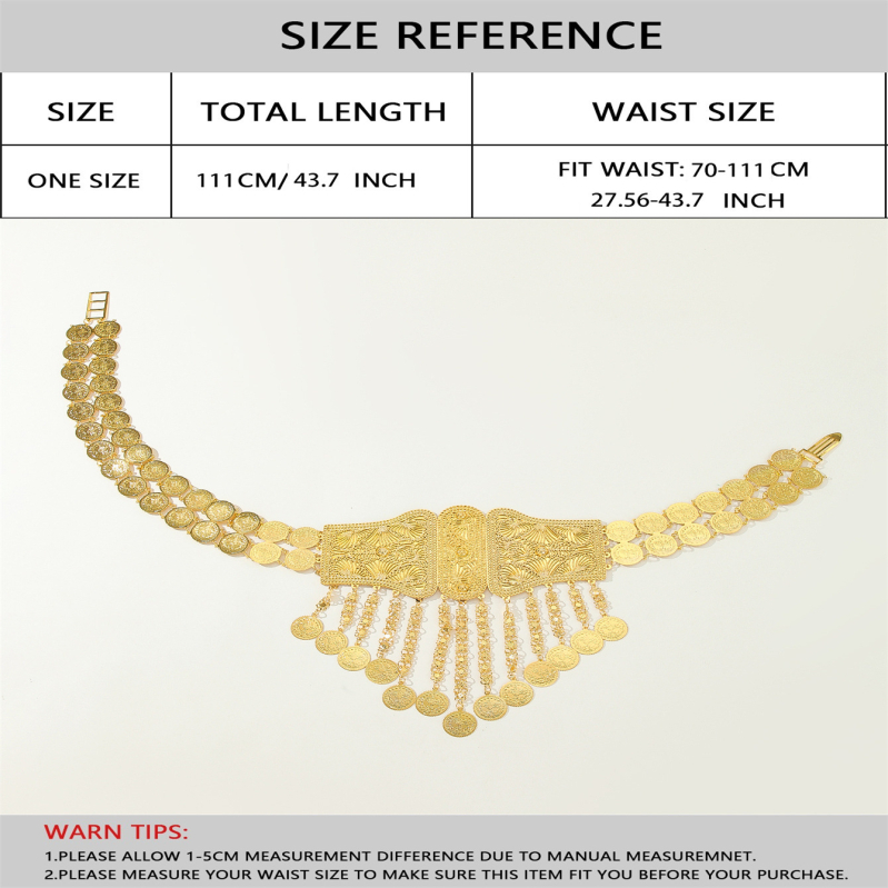 Трансгранична нова етническа стилна орнамент за талия, голяма верижка за талия с висулка за монета, геометричен пискюл, орнамент за талия, верижка за пъпа и тяло