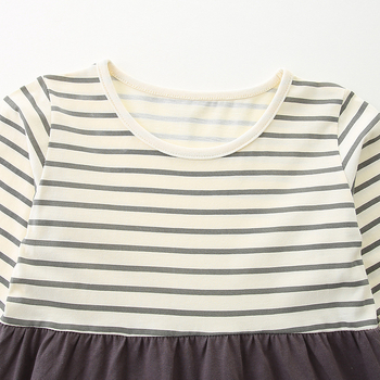 Φθινοπωρινό Νέο Φόρεμα για Κορίτσια με Μακρυμάνικο, Ευρωπαϊκό και Αμερικανικό Στυλ, Κεντημένο Πριγκίπισσας, Μόδα, Παιδική Φούστα με Στρογγυλή Λαιμόκοψη