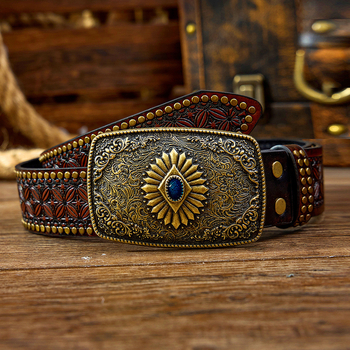 Σε απόθεμα από το Amazon Νέα ανδρική ξεχωριστή ζώνη με πριτσίνια Guofeng, μοντέρνα, ρετρό σκαλιστή, ανθεκτική ζώνη