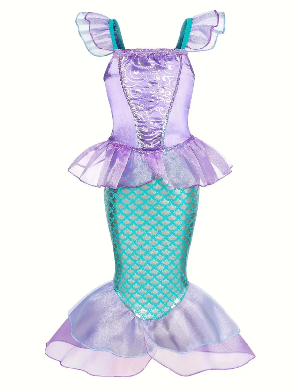 Rochie de sirenă Amazon Cross Border Cos Little Mermaid, prințesă, pentru copii, Halloween, rochie de sărbătoare