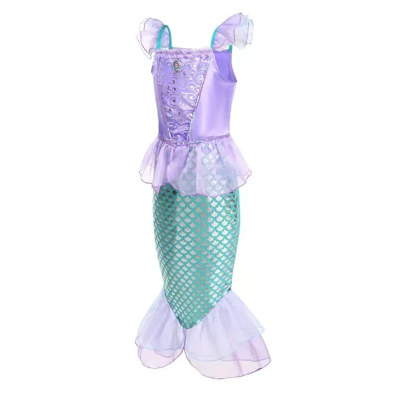 Rochie de sirenă Amazon Cross Border Cos Little Mermaid, prințesă, pentru copii, Halloween, rochie de sărbătoare