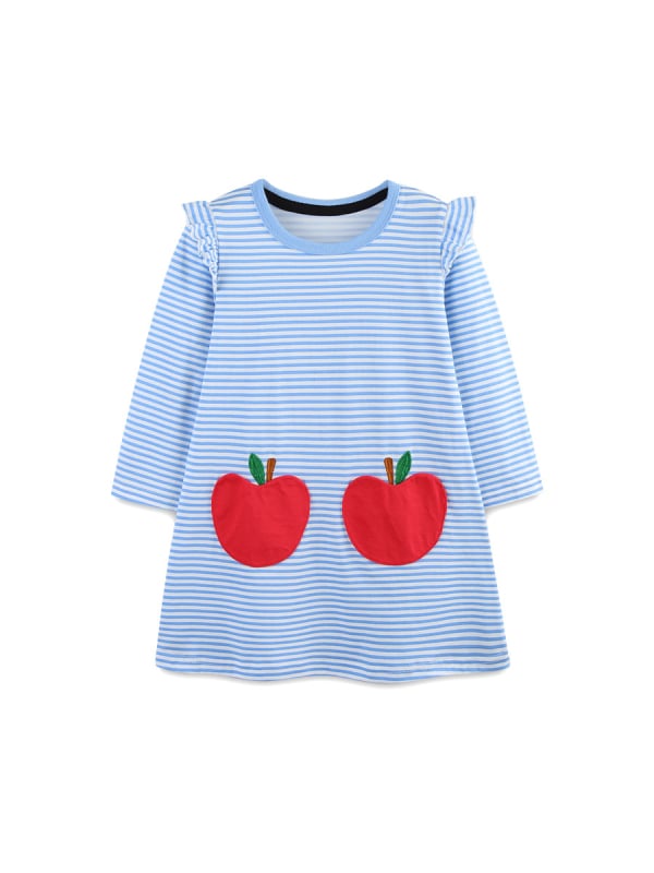 25 de rochii noi de toamnă pentru fete, stil european și american, rochie de prințesă cu pete, dungi cu desene animate, mâneci zburătoare, rochie pentru copii, livrare directă