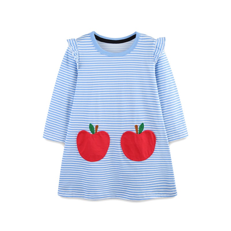 25 de rochii noi de toamnă pentru fete, stil european și american, rochie de prințesă cu pete, dungi cu desene animate, mâneci zburătoare, rochie pentru copii, livrare directă