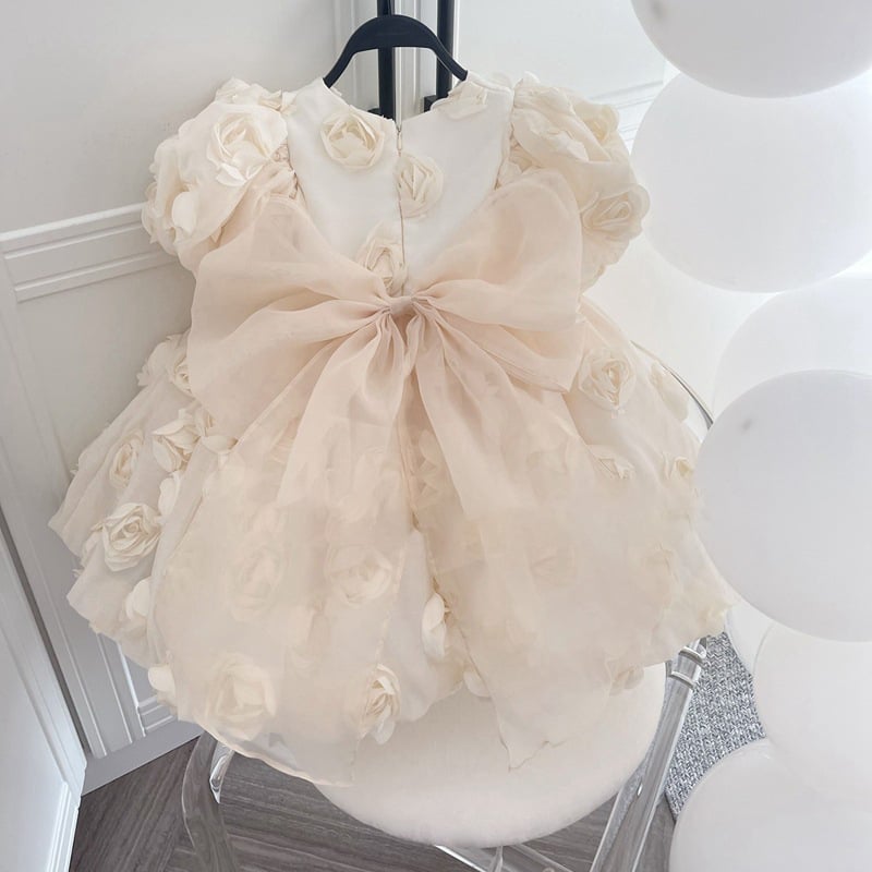 Rochie de printesa cu mâneci bufante stereo pentru copii, 2025, nouă, pentru spectacole de pian cu gazdă