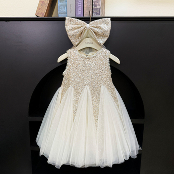 Πρωτότυπο φόρεμα για κορίτσια 2024 Καλοκαιρινό στυλ για μωρά κορίτσια, δημοφιλές φόρεμα για κορίτσια, κομψό παιδικό φόρεμα πριγκίπισσας από πλέγμα