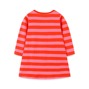 25 Φθινοπωρινό Νέο Φόρεμα Κοριτσιών Χιονάνθρωπος Κεντημένο Αυτοκόλλητο Ριγέ Casual Στρογγυλή Λαιμόκοψη Παιδική Φούστα Halloween