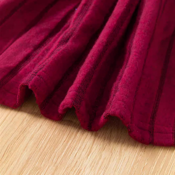 Πλεκτό φόρεμα Source Factory Χονδρική πώληση για κορίτσια σε παιδικό πλεκτό φόρεμα για μικρά και μεσαία παιδιά, φούστα με σχέδιο πριγκίπισσας για την παραμονή της Πρωτοχρονιάς